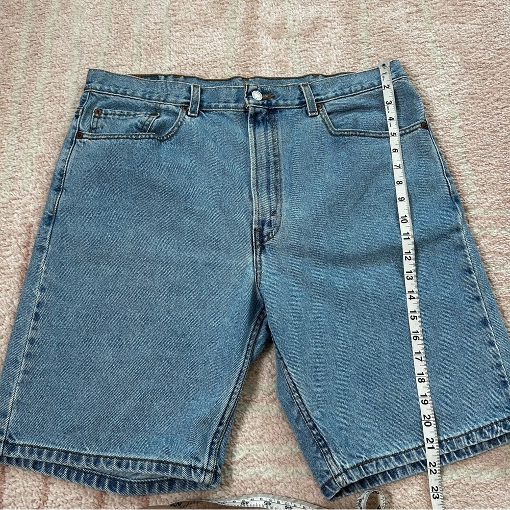 Vintage Levis 505 Jorts Denim Jean Shorts Size 38 Dad short Light wash Classic - Picture 7 of 15
